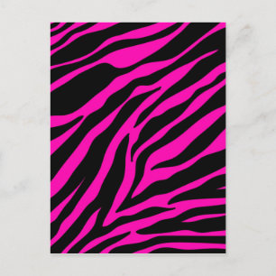 Rosa Zebra Postkarte
