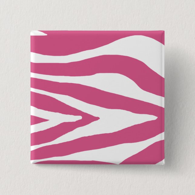 Rosa Zebra Print Button (Vorderseite)