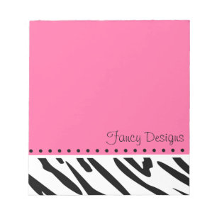 Rosa Zebra Print Notizblock