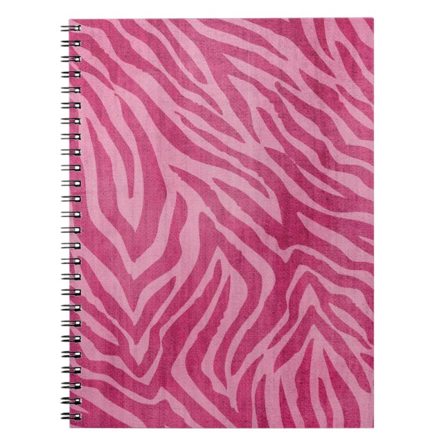 Rosa Zebra Print Notizblock (Vorderseite)
