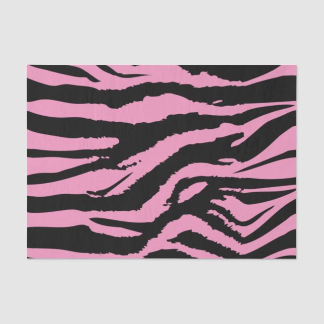 Rosa Zebra Print Seidenpapier (Vorderseite)