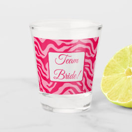 Rosa Zebra Schnapsglas