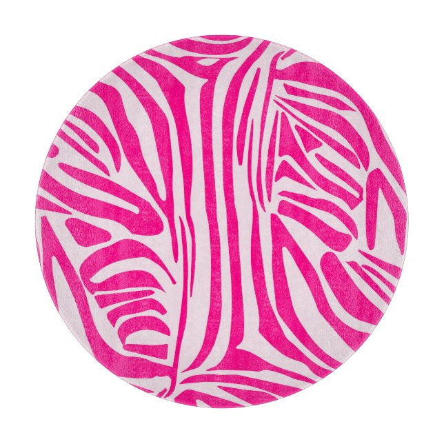 Rosa Zebra Schneidebrett (Vorderseite)