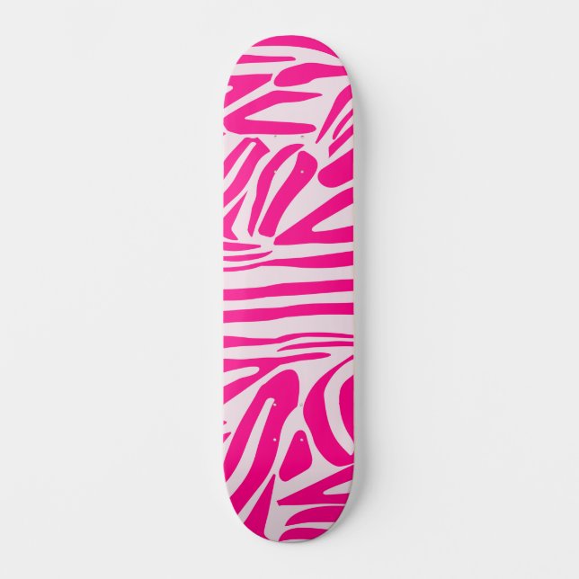 Rosa Zebra Skateboard (Vorderseite)