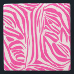 Rosa Zebra Steinuntersetzer<br><div class="desc">https://www.zazzle.com/cute_colorful_birds_fanny_pack-256591423157296343</div>