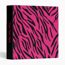 Rosa Zebra-Streifen 3 Ringbinder