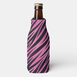 Rosa Zebra-Streifen-Hintergrund Flaschenkühler