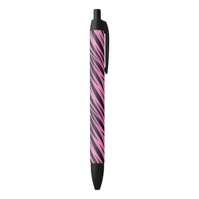 Rosa Zebra-Streifen-Hintergrund Kugelschreiber (Unterseite (Vertikal))
