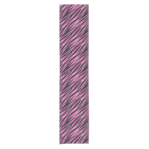 Rosa Zebra-Streifen-Hintergrund Kurzer Tischläufer