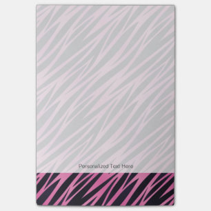 Rosa Zebra-Streifen-Hintergrund Post-it Klebezettel