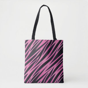 Rosa Zebra-Streifen-Hintergrund Tasche