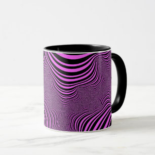 Rosa Zebra Streifen Tasse
