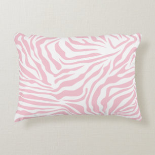 Rosa Zebra Streifen Wild Animal Print Zebra Muster Dekokissen