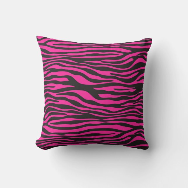 Rosa Zebra Streifen wirbelkissen Kissen (Vorderseite)
