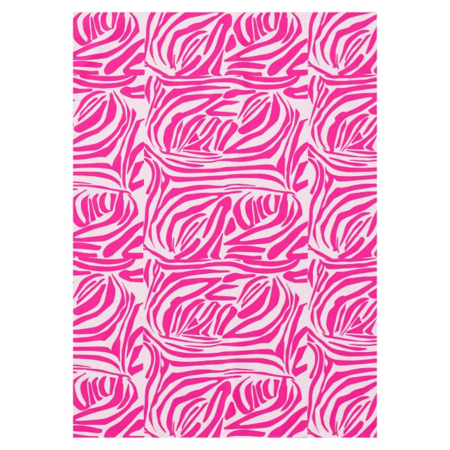 Rosa Zebra Tischdecke (Vorderseite)