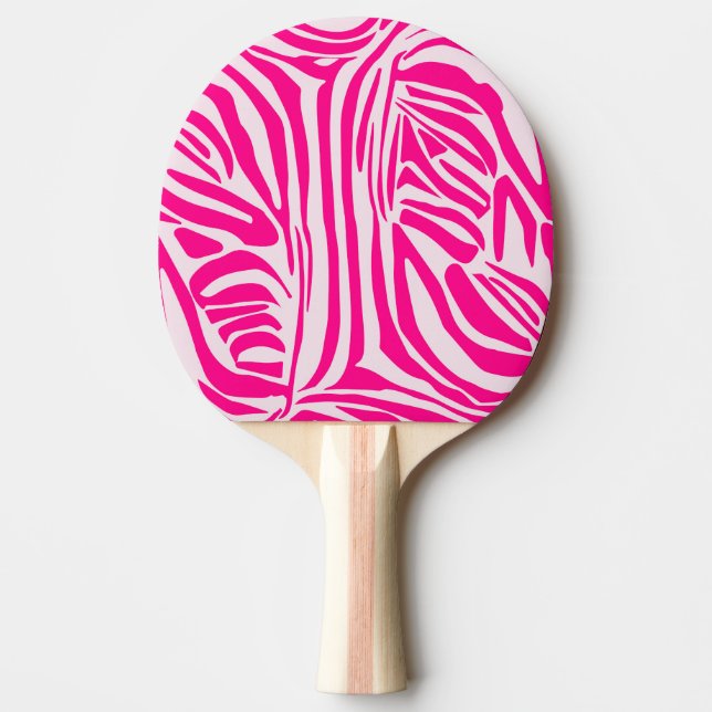 Rosa Zebra Tischtennis Schläger (Vorderseite)