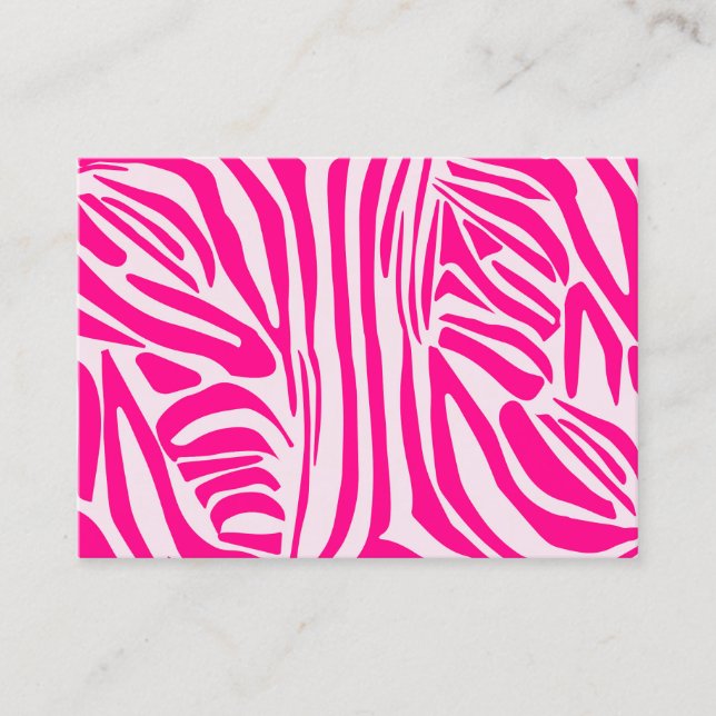Rosa Zebra Treuekarte (Vorderseite)