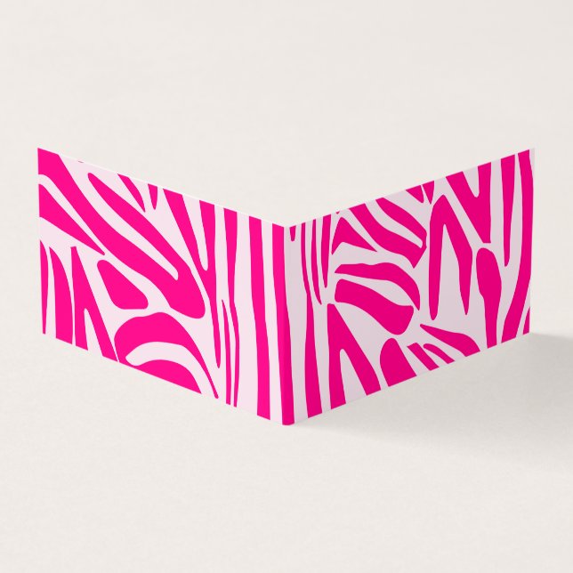 Rosa Zebra Visitenkarten (Vorderseite)