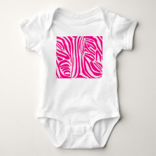 Rosa Zebradruck Baby Strampler