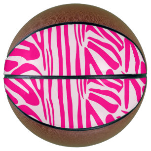 Rosa Zebradruck Basketball