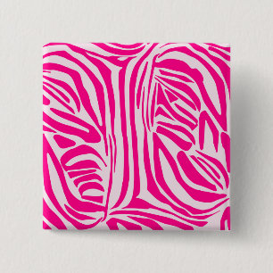 Rosa Zebradruck Button
