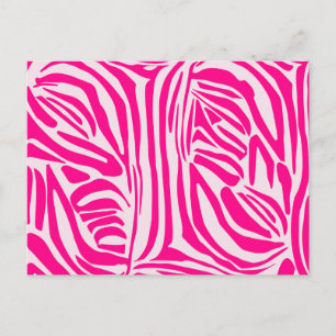 Rosa Zebradruck-Muster Hinweiskarte