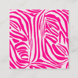 Rosa Zebradruck Quadratische Visitenkarte
