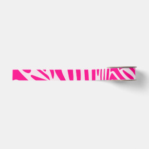 Rosa Zebradruck Ripsband