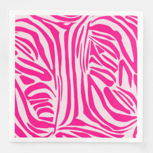 Rosa Zebradruck Serviette