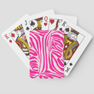 Rosa Zebradruck Spielkarten