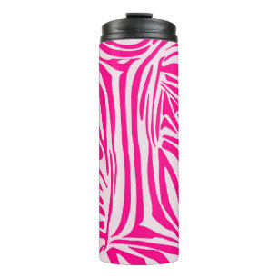 Rosa Zebradruck Thermosbecher