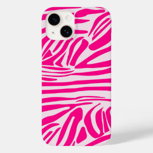Rosa Zebramuster Case-Mate iPhone 14 Hülle