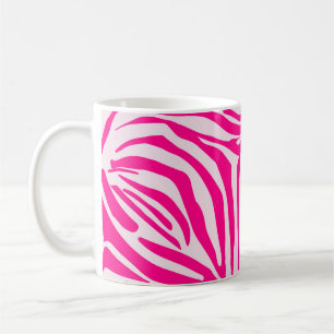 Rosa Zebramuster Kaffeetasse