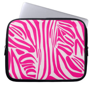 Rosa Zebramuster Laptopschutzhülle