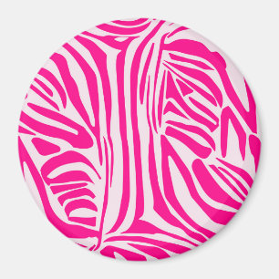 Rosa Zebramuster Magnet