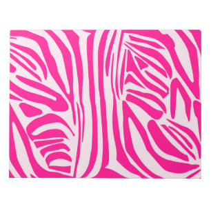 Rosa Zebramuster Notizblock