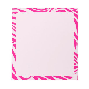 Rosa Zebramuster Notizblock