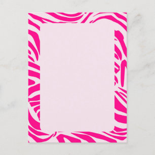 Rosa Zebramuster Postkarte
