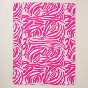 Rosa Zebramuster Sherpadecke