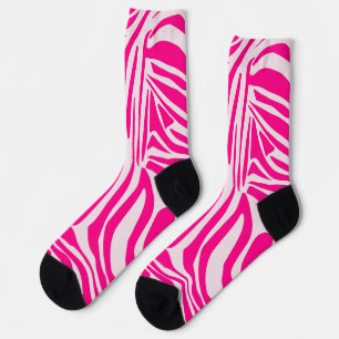 Rosa Zebramuster Socken