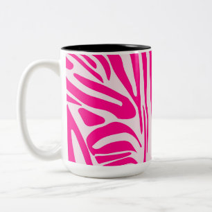 Rosa Zebramuster Zweifarbige Tasse