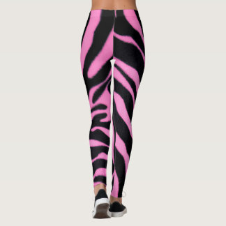 Rosa Zebrastreifen-Leggings – Kühner Tierdruck Leggings