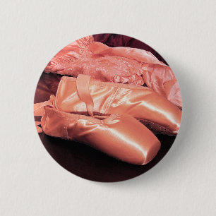 Rosa Zehe-Schuh-Foto Button