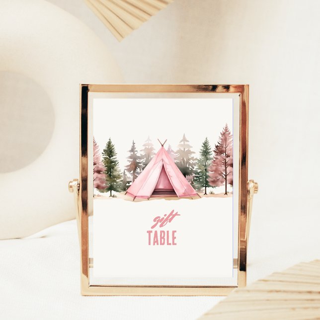 Rosa Zelt Camping Tischtennisplatte Oberzeichen Sockelschild (Von Creator hochgeladen)