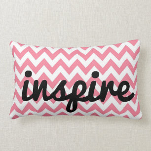 Rosa Zickzack Inspirational Kissen inspirieren