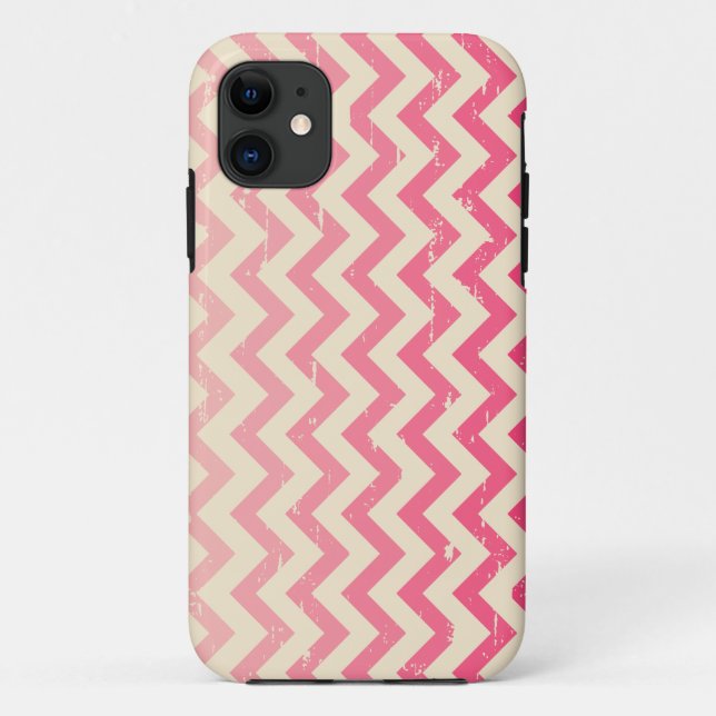 Rosa Zickzack Ombre iPhone 5 Fall Case-Mate iPhone Hülle (Rückseite)