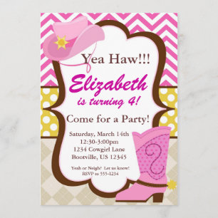 Rosa Zickzack und Einladung