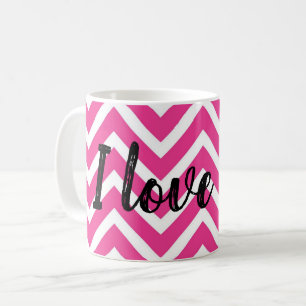 Rosa Zickzackgestaltung Kaffeetasse
