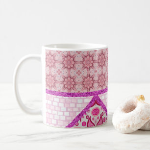 Rosa Ziegel Paisley Tasse