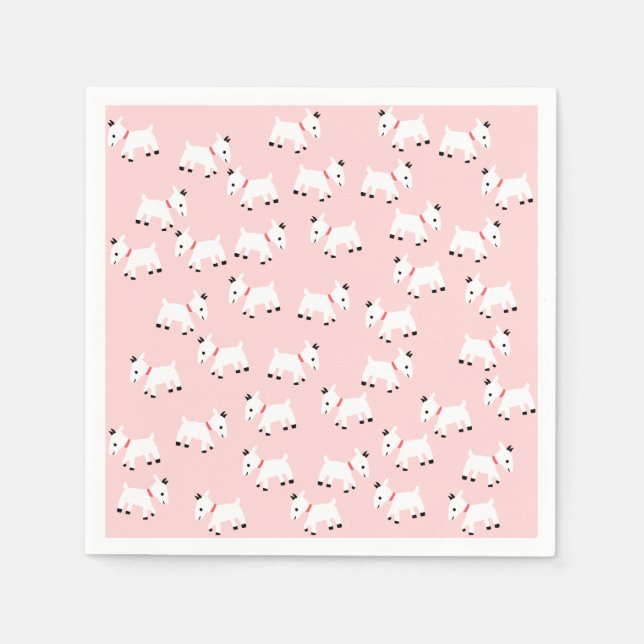 Rosa Ziegen Papier Napkins Serviette (Vorderseite)